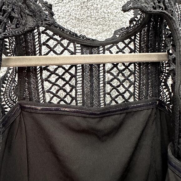 Greylin NWT Medium Black Lace Dress Sleeveless Evening Party Cocktail Goth - Picture 12 of 12